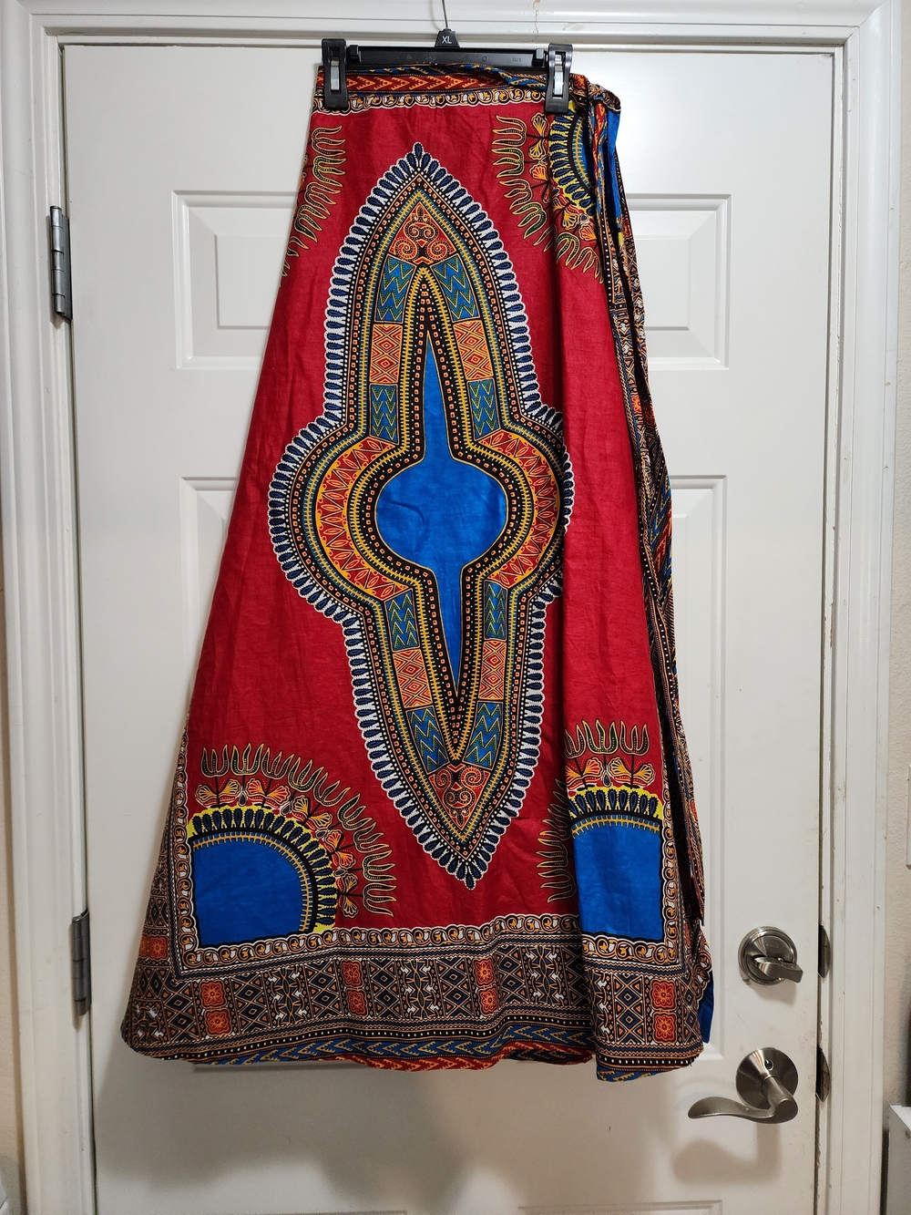 Look At Me African Dashiki Print Cotton Maxi Wrap Skirt - One Size